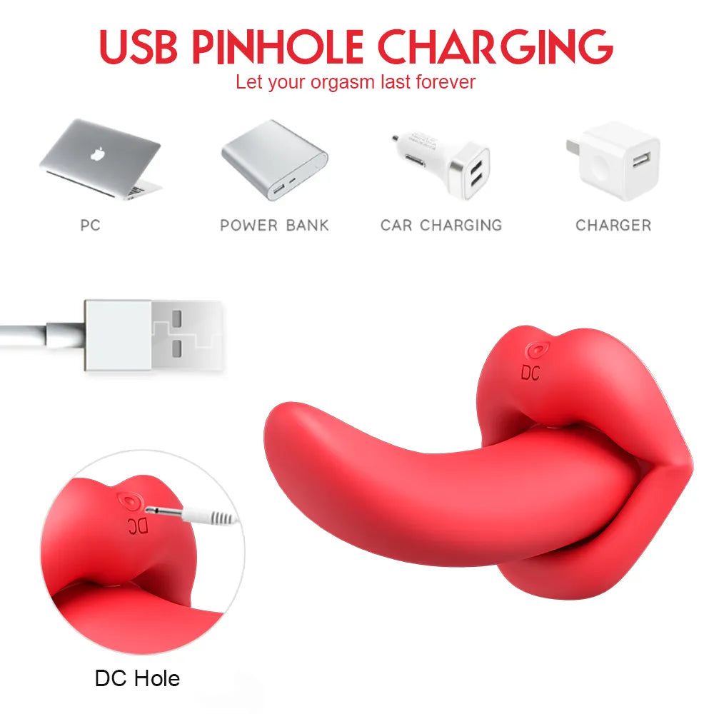 Remote Control Tongue Licking Vibrator Female Oral Clitoris Stimulator G Spot Massager Adult Goods Sex Toys for Women Panties