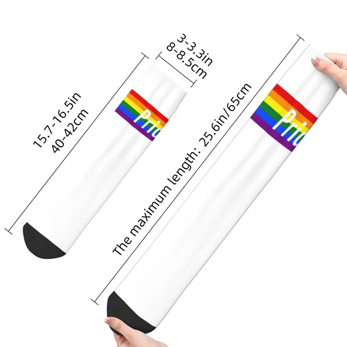 Gay Pride Socks Men Women Love is Love LGBT Queer Lesbian Bisexual Rainbow Socks Harajuku Spring Autumn Winter Socks Gifts
