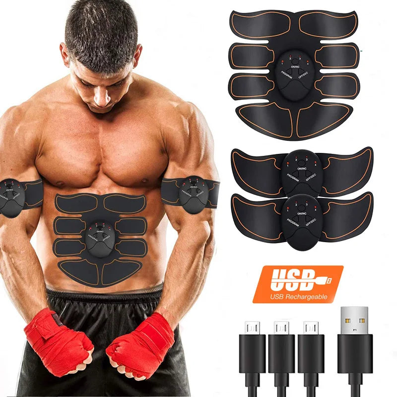 NEW Arrivals Women Men Wireless EMS Muscle Stimulator Toner ABS Abdominal Hip Trainer Weight Loss Fitness Shaping Electric Body Slimming Massager Sports Supplies