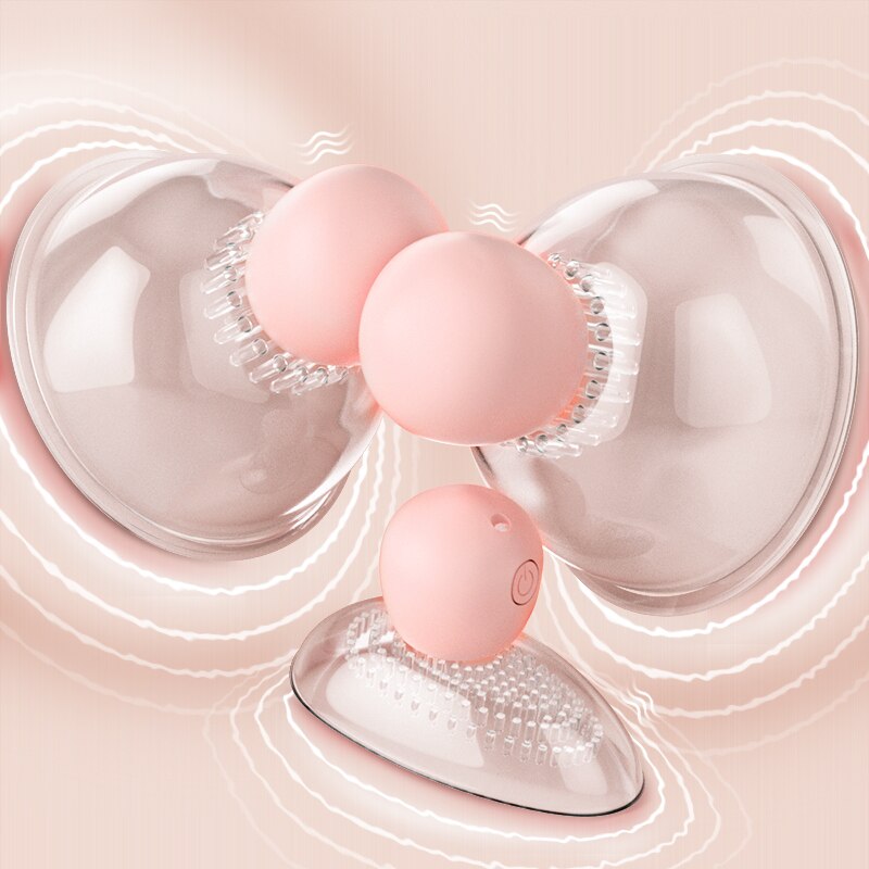 JIUUY Breast Enlargement Nipple Vibrator Breast Massager for Women Electric Adult Sex Toys Rechargable Chest Aspiration Massage