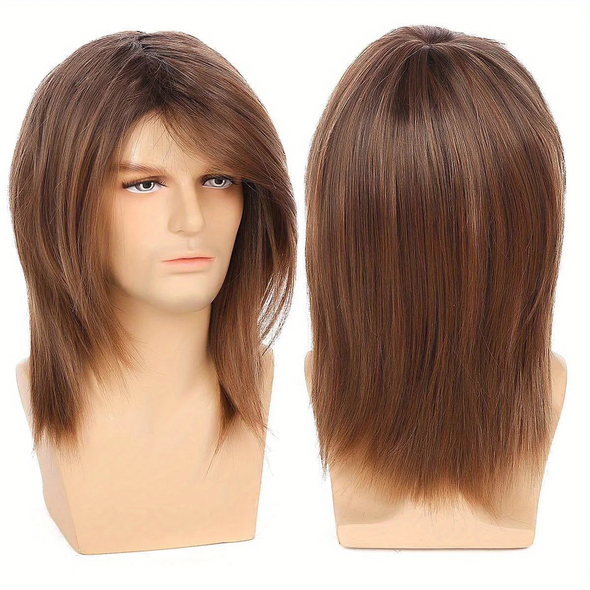 Hot Men Wigs Short Flaxen Gold Color Men Natural Looking Hair Wig