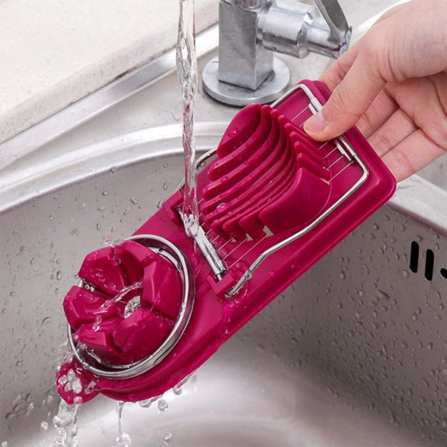 NEW Multifunctional PP Base Egg Cutter Slicer 2-in-1 Stainless Steel Wire Pull Egg Cutter for Hanging High-Quality kitchen Accessory Tools