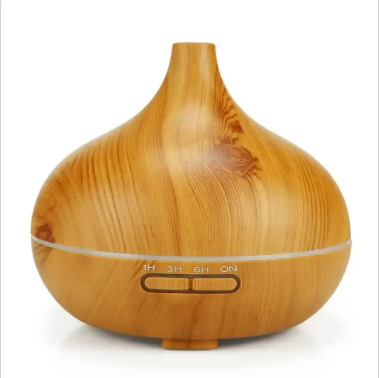 NEW Clear/Dark Wood Color Aroma Remote Control Diffuser And Humidifier 150/550ML Home Living Room Bedroom Office Humidifier + 6 Essential Oil Bottles Aromatherapy USB Charging Diffuser