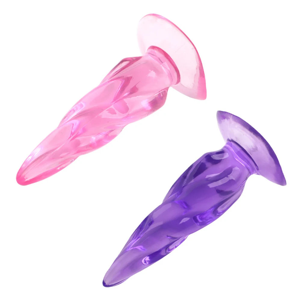 Sexy rotating pagoda transparent sucker backyard anal plug beads supplies shared by men and women to stimulate couples' sex toys