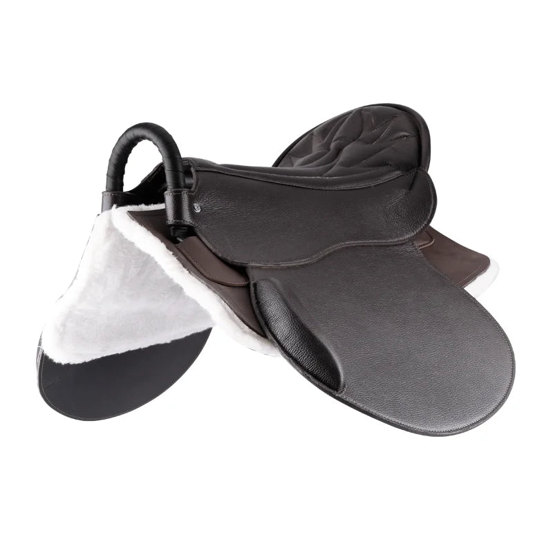 British Style Horse Equestrian Saddle for Horse Riding, Equestrian Equipment, The Seat on which a knight Rides