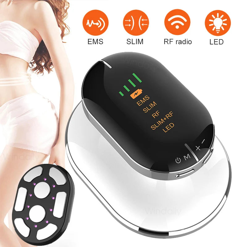 NEW Arrivals EMS & RF Radio Frequency Body Slimming Machine Fat Burner Slim Shaping Device LED Light Therapy Lose Weight Cellulite Massager Skin Care Accessories Health Care Supplies