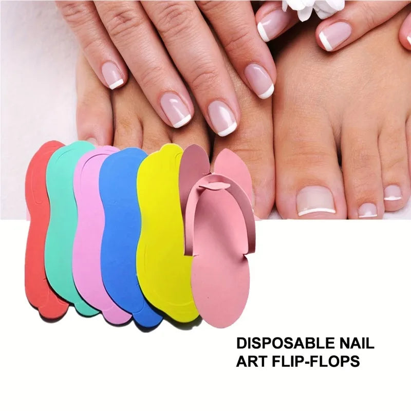 24 Pairs/bag Manicure Foot Slippers, Pedicure Slipper, Flip Flops For Salon Nail Spa Foot Care Tools Manicure Tools