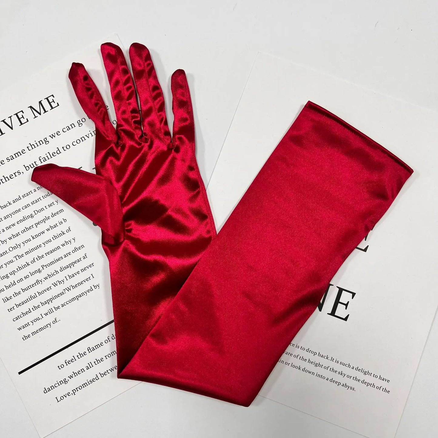 NEW Luxury Opera Satin Gloves Elegant Purple Red Black White Bridal Party Gloves for Wedding Prom One Size Fashion Stretch Women purple Gloves Girls Ladies Luxury Fashion Apparel Accessories Clothing Supplies