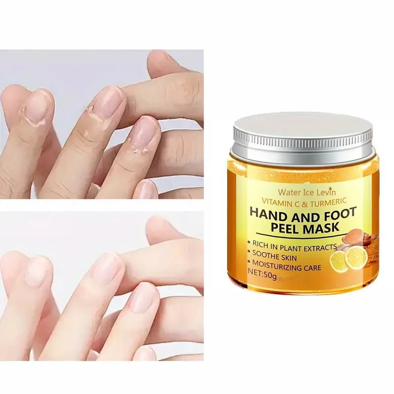 NEW Arrivals Vitamin C and Turmeric Hand Wax Mask for Hands and Feet, Smoothing Skin, Gently Cleansing Hand Mask, illuminating Hand Skin Care Supplies