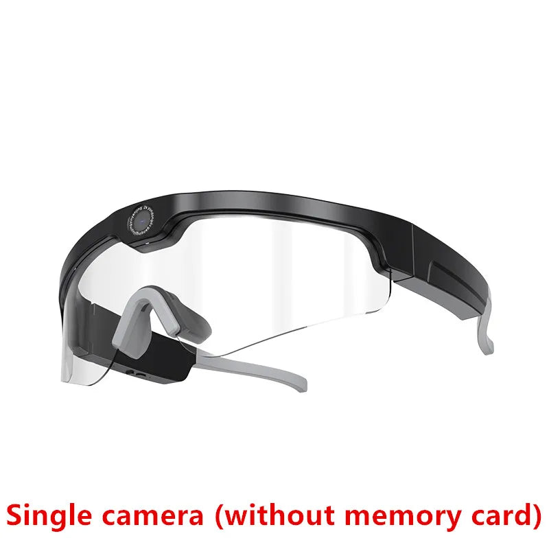 NEW 4K Mini HD Glasses 128G Card Camera, Mini Sports Glasses Camera, Bicycle Video Recorder, Polarized Sunglasses, Bluetooth Glasses Cycling Bikes Security Accessories Sports Supplies
