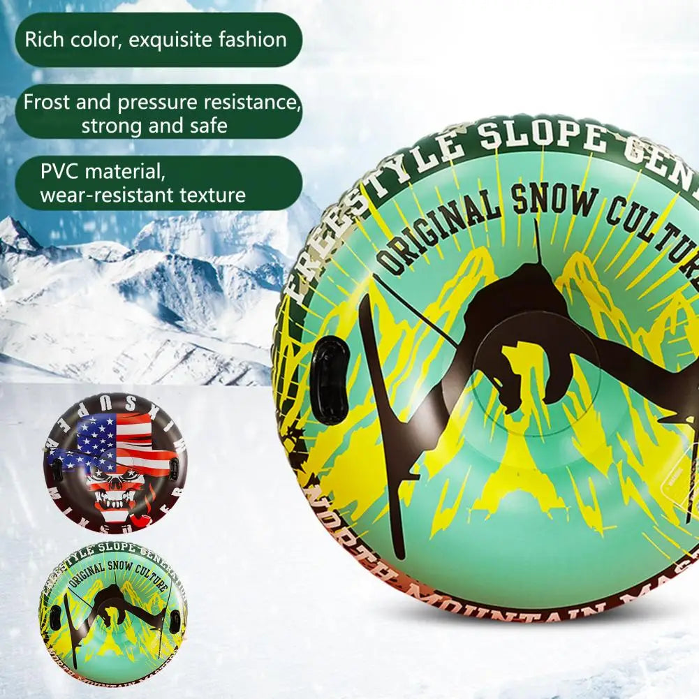 Adults Snow Sled Practical Thickened Quickly Inflate And Deflate Outdoor Recreation Ski Tube for Outdoor Snow Tube Ski Circle