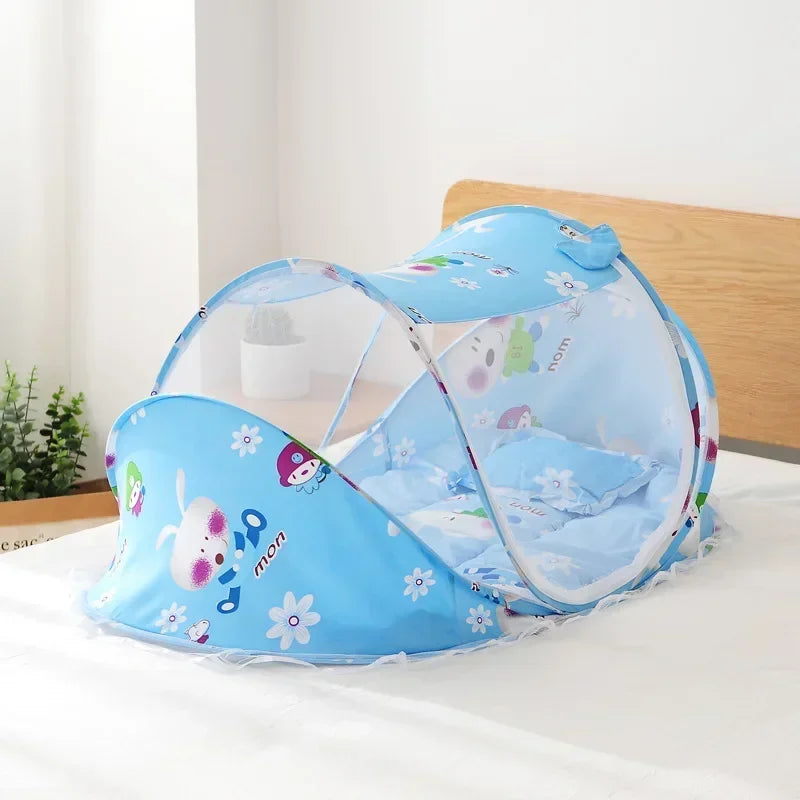 NEW Arrivals 0-3Years 6 Colors Portable Foldable Baby Netting Newborn Sleep Bed Travel Baby Mosquito Nets Travel Bed Netting Play Tent Children Mosquito Insects Flies Protection Net