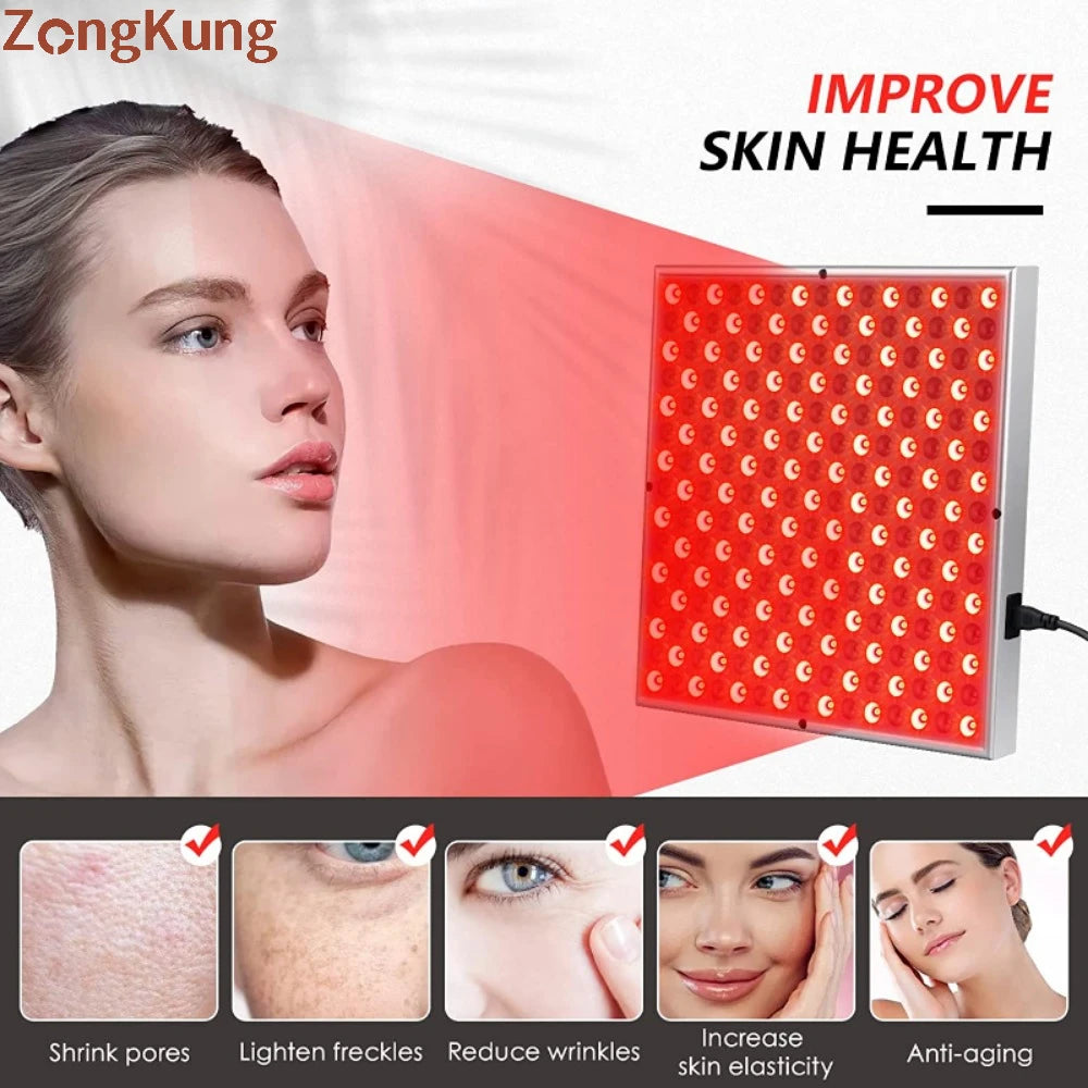225 LED Red light 660nm Near Infrared 850nm Therapeutic Plates for Body Pain Relief, Blood Circulation and Cosmetic Treatment