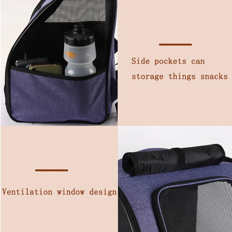 NEW Arrivals Pet Cat Puppy Backpack Large Space Breathable Portable Outdoor Hiking Travel Bag Backpack Cat Small Dog Transport Cat Backpack Pet Supplies