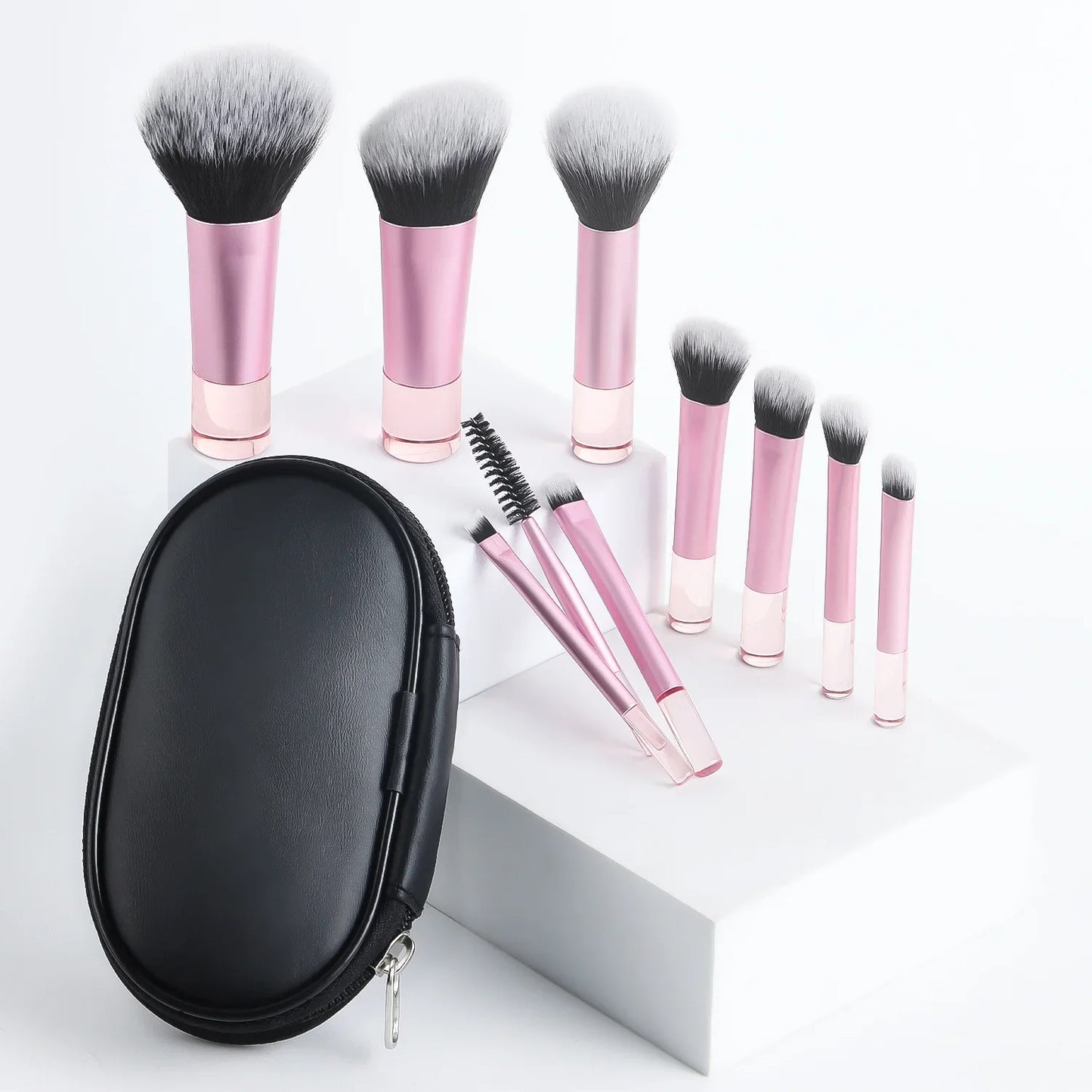 10pcs Women Girls Mini Makeup Brush Set Powder Eyeshadow Foundation Blush Blender Concealer Beauty Makeup Tools Brush Professional Outdoor Travel Supplies Female Ladies Luxury Cosmetics Accessories Products