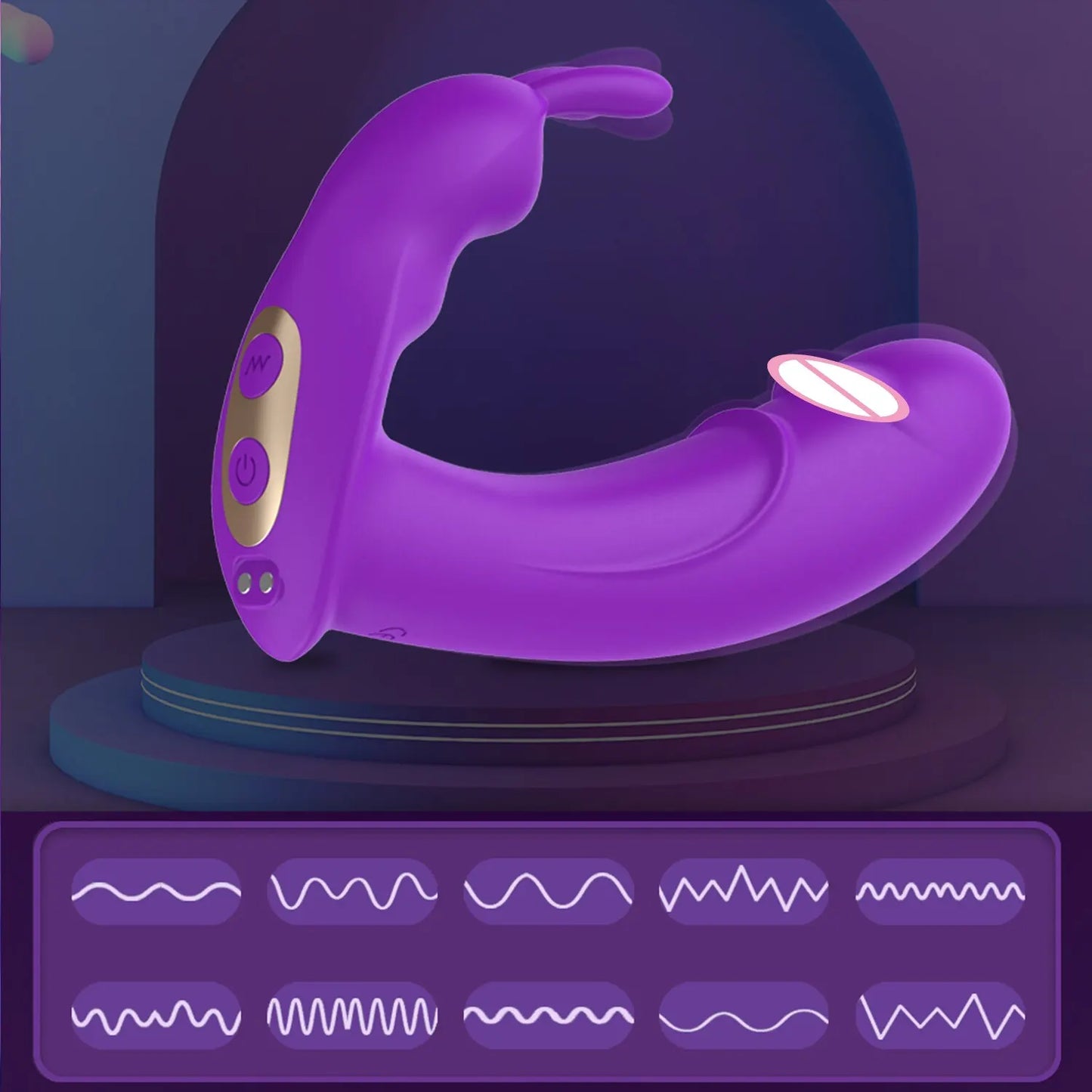 Rabbit Vibrator for Women Wireless Bluetooth Dildo Vibrator Powerful G Spot Clitoris Stimulator Vagina Nipple Massage Sex Toy