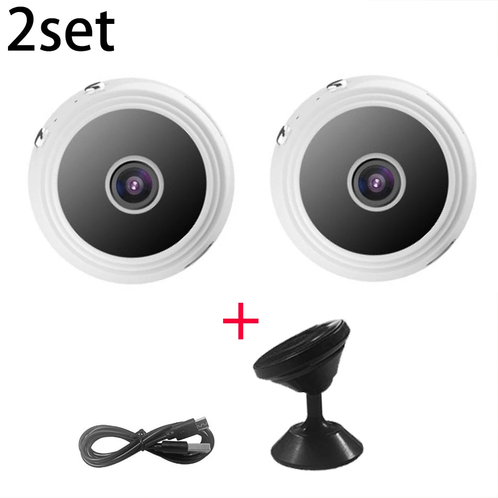 NEW Arrivals 2PCS Set A9 Mini Camera Wi-Fi Wireless IP Security Video Camcorders Night Vision Mobile Camera Video HD 1080P Surveillance Smart Home Security Supplies