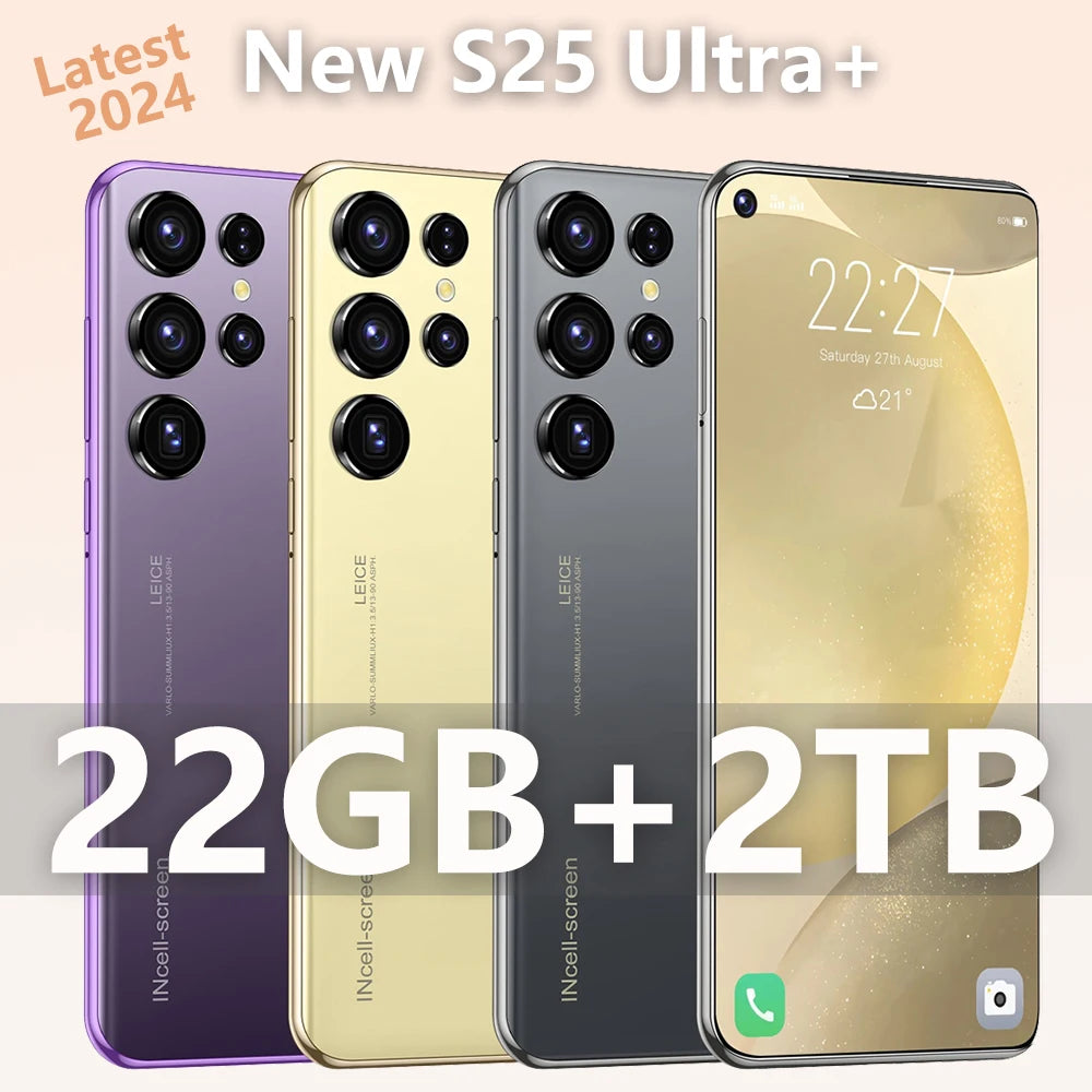 NEW S25 Ultra Smartphone 7.3 HD Screen 16G+1T 6800mAh Android13 Celular 5G Dual Sim Face Unlocked Original Mobile Phone