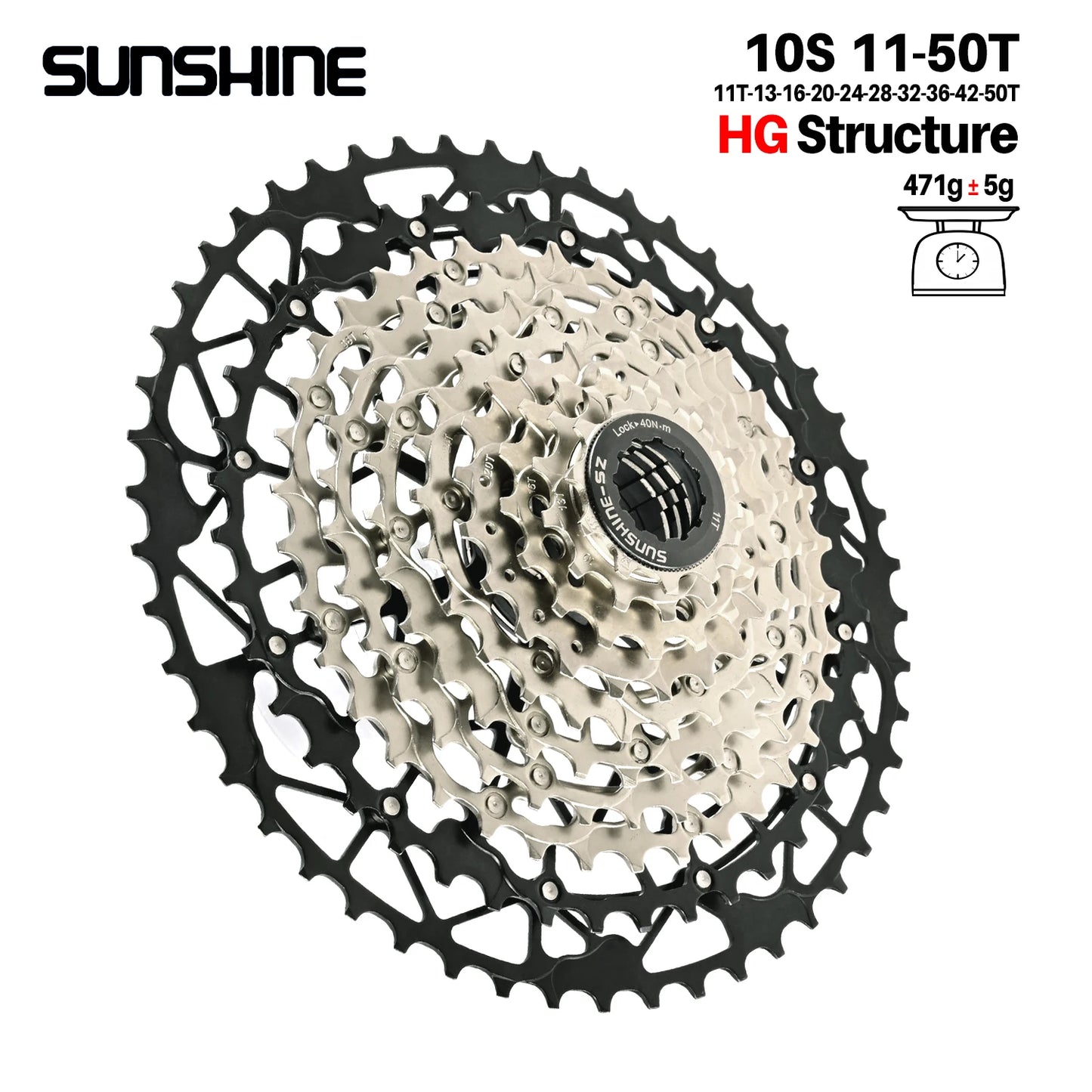 Ultralight Bicycle Cassette Freewheel Carbon Steel Material 9/10/11/12/13 Speed HG Structure Sprocket for Mountain Bike Bicycle Accessories Sports Supplies