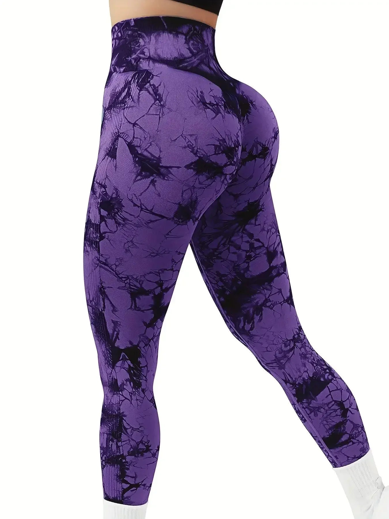 NEW Arrivals S(45-55KG0- XL(75-95KG) 9 Colors Women's Tie-Dye Seamless Peach Butt High Waist Butt Pants Stretch Fitness Yoga Pants Outdoor Running Leggings Ladies Sports Clothing Supplies