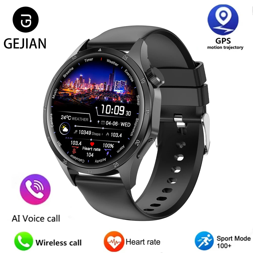 New 8 Colors Men*s Smart Watch 360 * 360 Bluetooth Call Smartwatch AMOLED Screen GPS Multi-Languages Smart Watches NFC Waterproof Smart Watch for Men