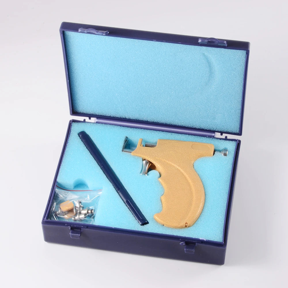 Professional Ear Piercing Gun Tools Steel Stud Earring Safe Sterile Nose Navel Helix Piercing Tool Set Body Jewelry Machine KKit