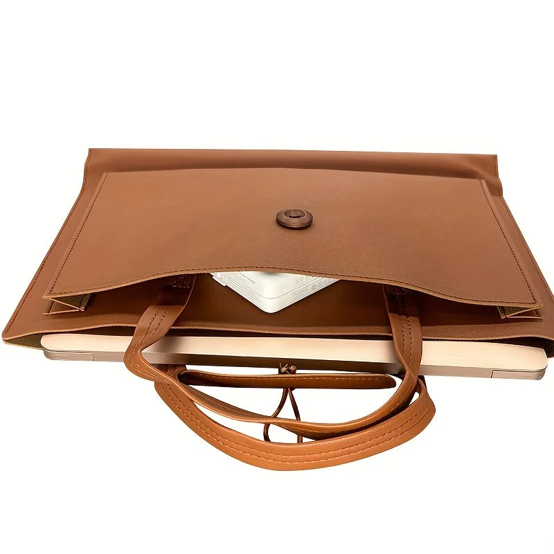 High Quality Leather Lightweight Laptop Tablets Bag/Business Travel Bag Briefcase, Large Capacity Storage Bag ,Applicable MacBook Air 13 Pro Max Huawei 15.6 Inch Computer Accessories Electronics Supplies