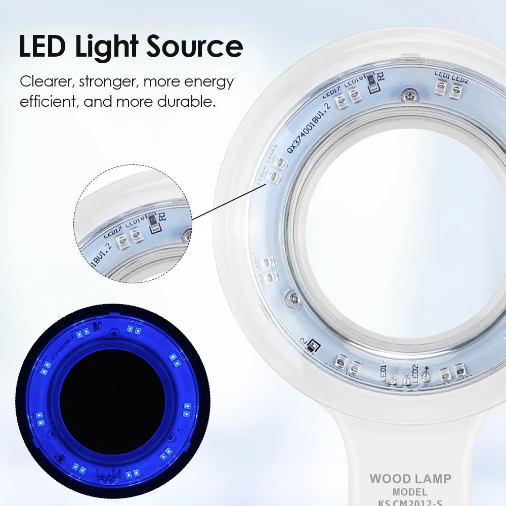NEW Arrivals Woods Lamp Skin Analyzer For Skin UV Magnifying For Beauty Facial Testing Wood Lamp Light Skin Analysis Detection Personal Care Accessories Skin Care Supplies