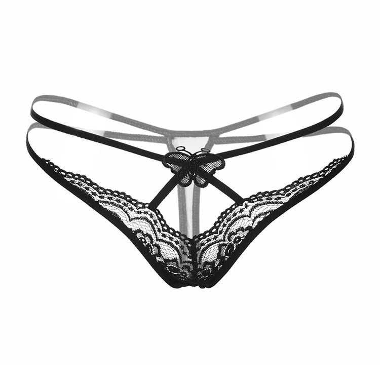 Pearl Massage Sexy Thong Hot Lace Embroidery Transparent Panties Women Sexy Lingerie Low Waist Hollowed Out T-back Femme Tangas