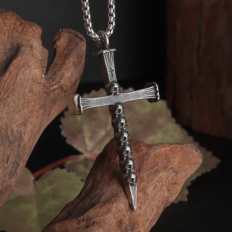 26 Types Gothic Hell\'s Grim Reaper Scythe Pendant Mystical Demon Skull Necklace Men\'s Motorcycle Punk Rock Halloween Jewelry