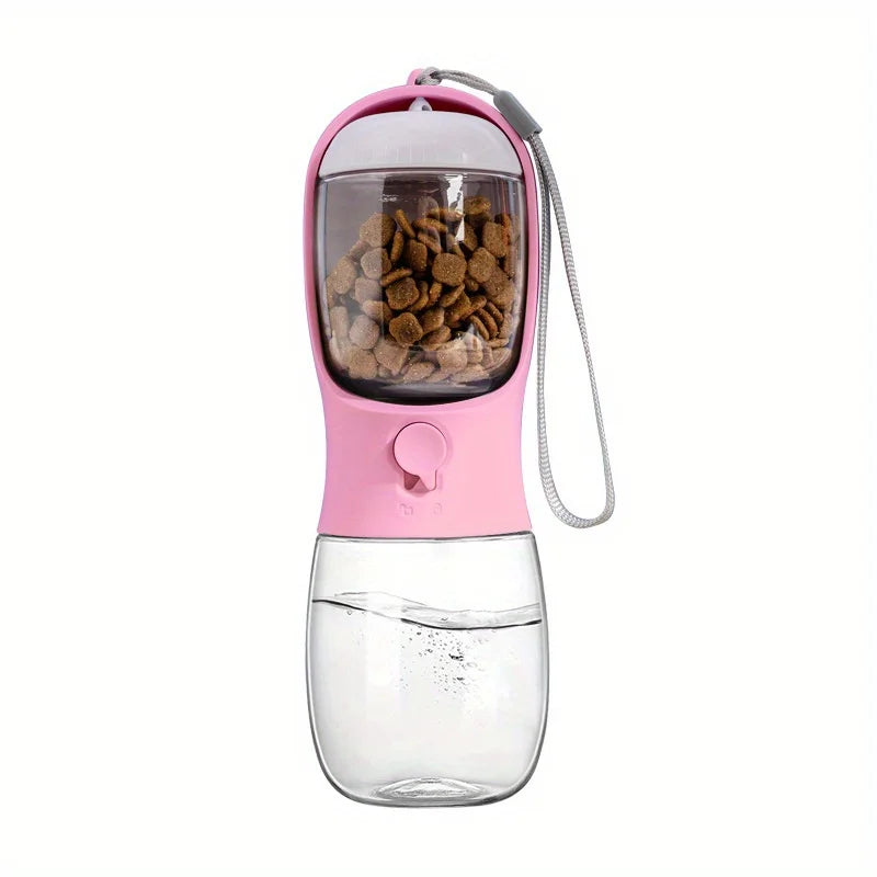 NEW Outdoor Travel Night Running Hiking Dog Cat Water Bottle Portable Pet Water Bottle with Food Container Outdoor Water Dispenser Leak Proof Water Bottles for Dogs