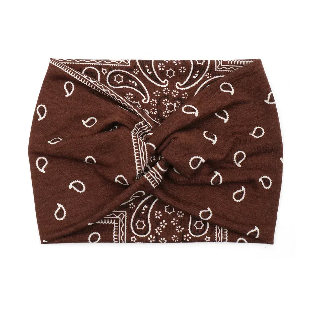 NEW Arrivals 44 Colors/Patterns Sports Elastic Wide-Brimmed Headband Unisex Solid Color Knotted Soft Anti-Slip Warm Turban Bandana Elastic Hairband Ladies Girls Fashion Apparel Accessories Clothing Supplies
