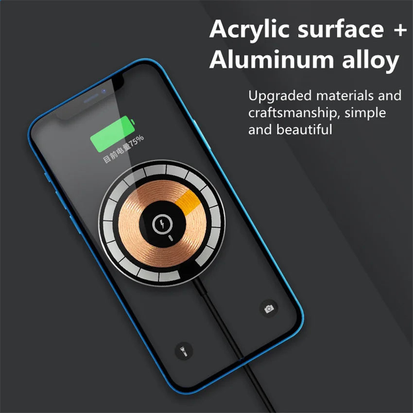 100W Magnetic Wireless Charger Pad for iPhone 15 14 13 12 Pro Max Samsung Xiaomi Chargers Induction Fast Charging Dock Station