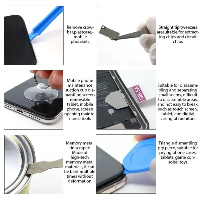 NEW Arrivals 40PCS Set Professional Mobile Phone Opening Screen Pry Repair Tool Kits Professional Tablet Phone Screwdriver Tools For iPhone Samsung Xiaomi Mobile Phones Accessories Sets
