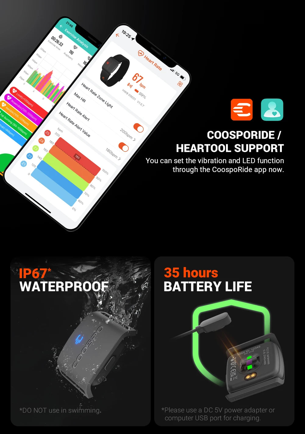 NEW Arrivals HW9 Armband Heart Rate Monitor Wireless Transmission Bluetooth with HR Zones/Calories HRM Sensor for Fitness Cycling BLE5.0 ANT Outdoor Running Women Men Elderly Health Care Supplies