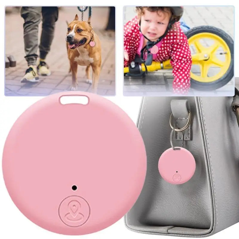 Dogs Cats Pets Mini GPS Locator Anti-Lost Alarm Wallet Keychain Smart Tag Bluetooth-Compatible Tracer Keychain Tracker Key Finder
