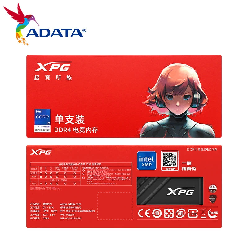 ADATA XPG SPECTRIX D35G DDR4 RGB Memory 3200MHz 3600MHz 8GB 16GB Single U-DIMM Heatsink Gaming Memoria RAM for Desktop