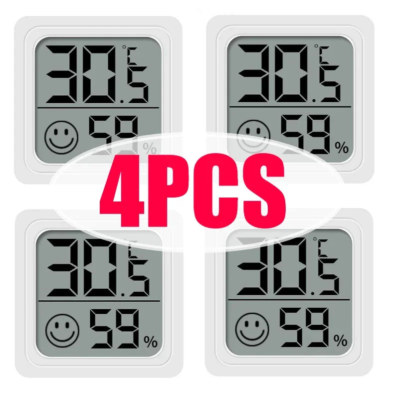 NEW Arrivals 4/6PCS Set Mini Digital Thermometer Hygrometer Indoor Temperature Electronic Monitor Hygrometer Outdoor Room Baby Living Room Home Smart Devices