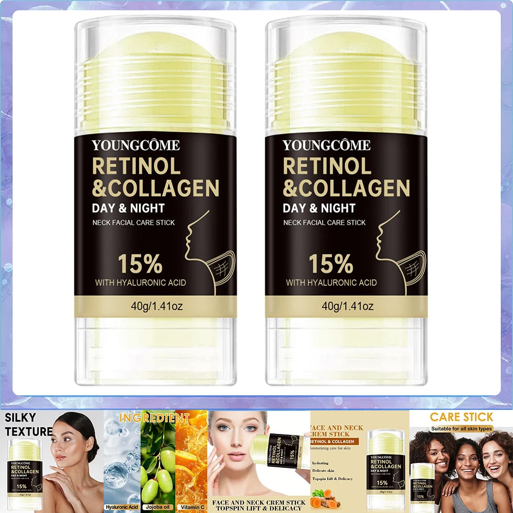 NEW 3PCS Set Retinol Face and Neck Treatment Bar Collagen with Firming Elasticity Improve Loose Skin Lotion Moisturizes and Brightens Ladies Skin Care Korean Products