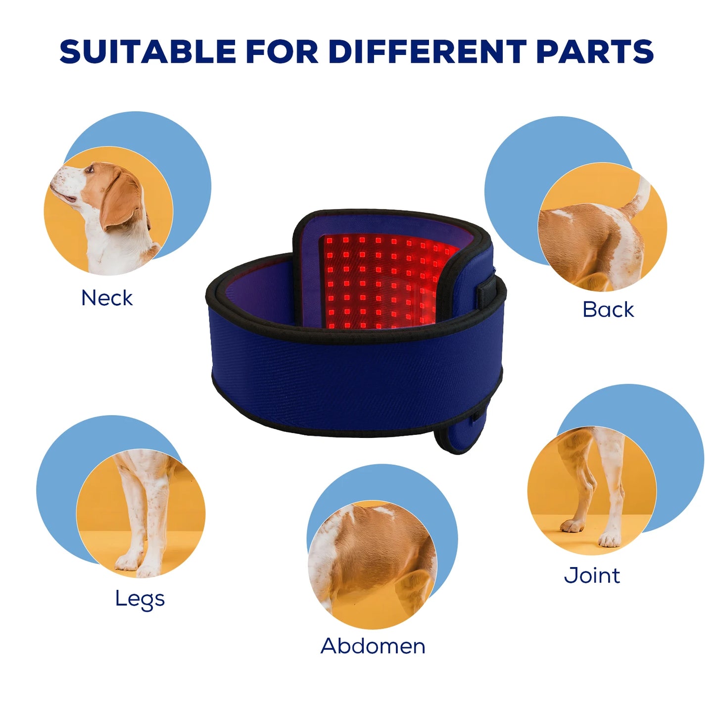 Cold Laser Therapy Device for Dogs Infrared Light Therapy for Pets Red Light Therapy Belt for Joint and Muscle Pain Relief