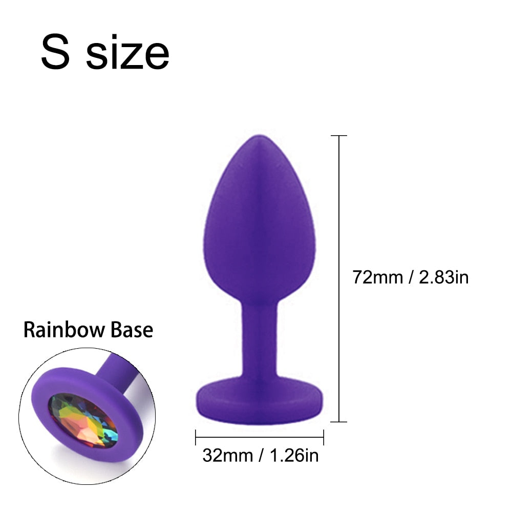 3 Sizes Sex Shop Adult Silicone Jewelry Anal Trainer Sex Prostate Back Yard Toy Anal Butt Plug for Women Man Couple Gay Unisex