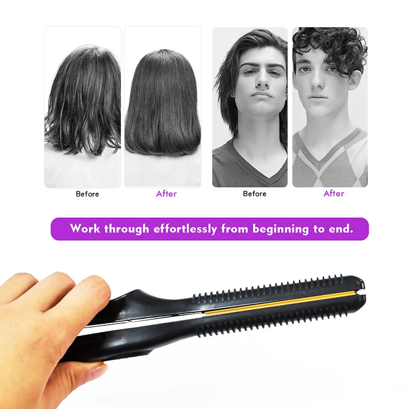 2 in 1 Hair Straightener and Curler Portable Mini Straightening Hair Flat Iron