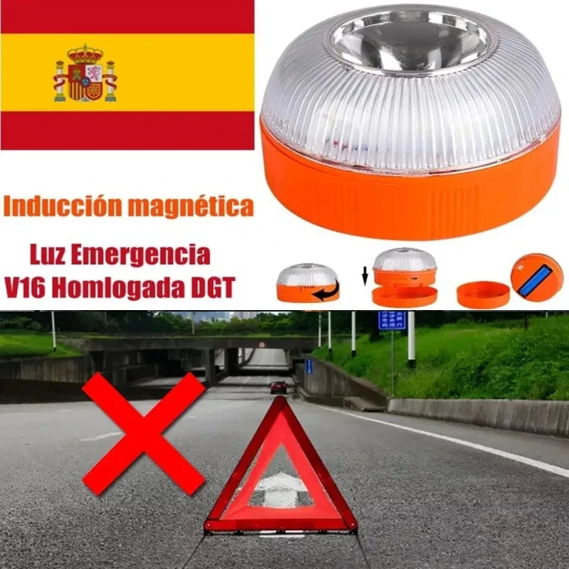 NEW Arrivals Car Emergency Beacon Light USB Rechargeable V16 Magnetic Induction Strobe Flashing Warning Light Help Flash Safety Signal Lamp