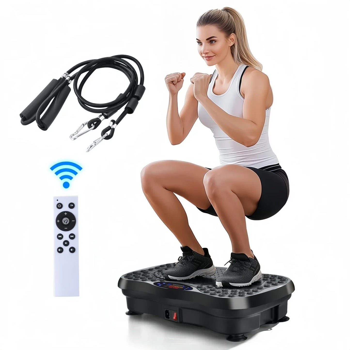 NEW Arrivals 4 Colors Bluetooth Vibration Plate Exercise Machine with Remote Control, Whole Body Yoga Workout Vibration Platform, Lymphatic Drainage Home Training Machine