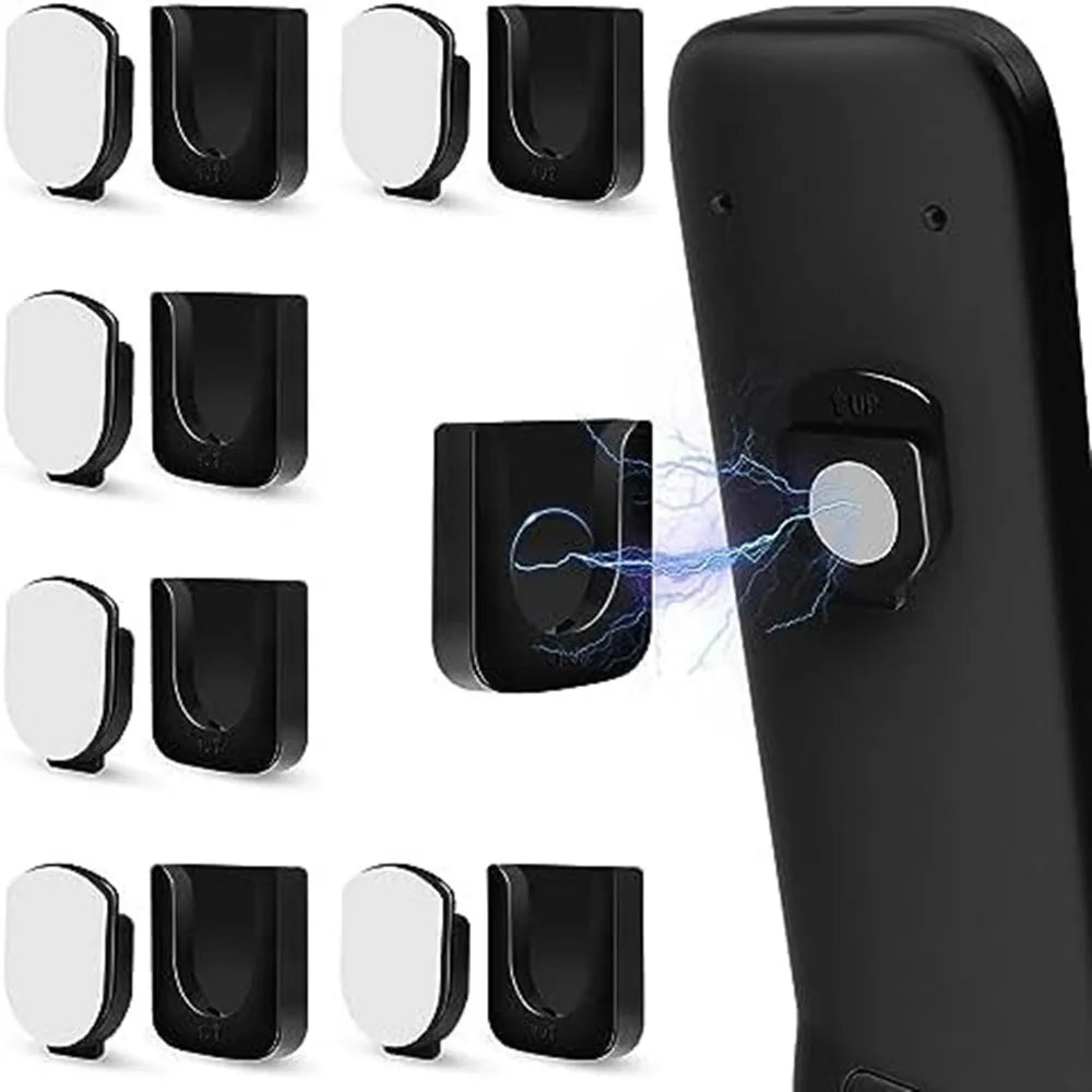 NEW 6PCS Set Remote Control Magnetic Hook Lock, Adhesive Wall Mounted Remote Control Storage Rack, No Punching Hook Home Electronic Accessories