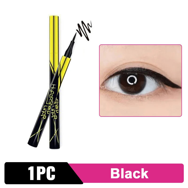 Liquid Eyeliner Quick-Dry Waterproof Eyeliner Pencil 36H Long-Lasting Black Liquid Eye Liner Pen Makeup Cosmetics Tool Beauty