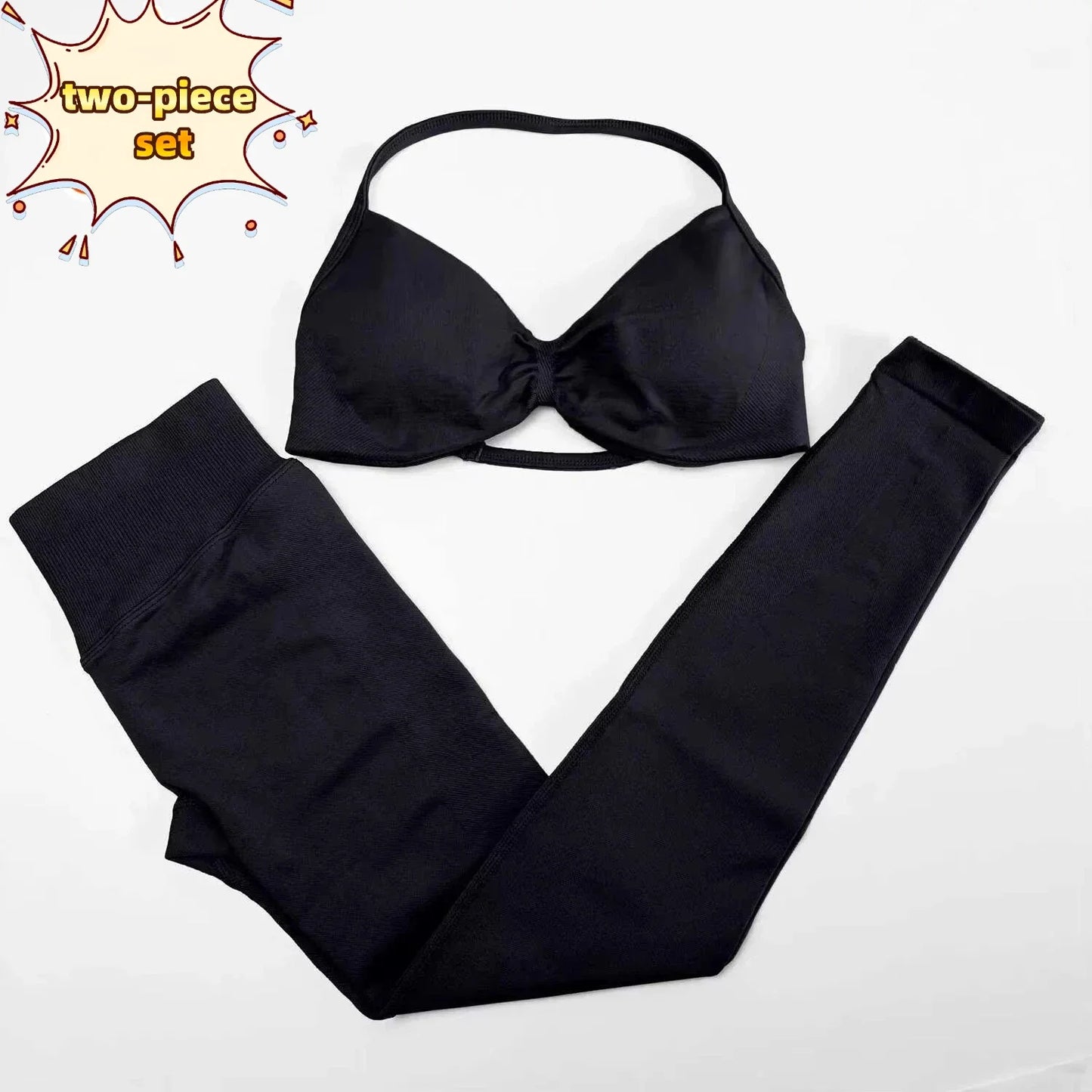 NEW Arrivals 10 Colors Women Gym Breathable Fashion Yoga Fitness Clothes Hip Pants Tie Bra Comfortable Sports Pilates Fitness Set