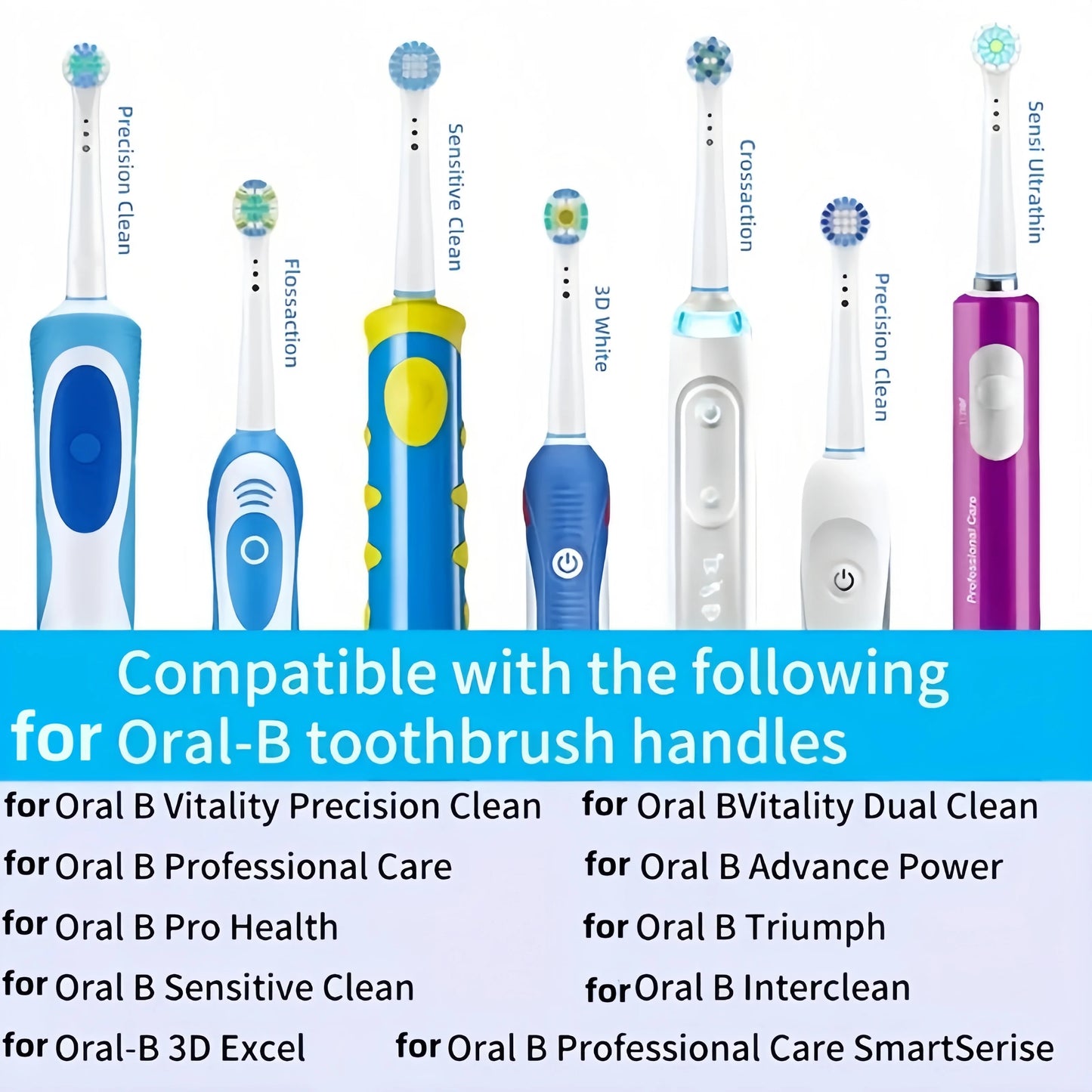 NEW 12//20 PCS Set Replacement Toothbrush Heads Compatible with Oral-B Braun Professional Electric Toothbrush Heads Brush Heads Dental Hygiene Tools