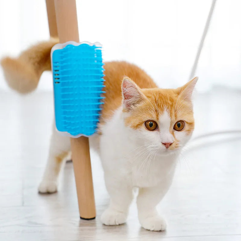 New Cats Wall Corner Gray Scratcher Brush Pet Comb Scratch Bristles Arch Massager Self Grooming Accessories Pets Supplies