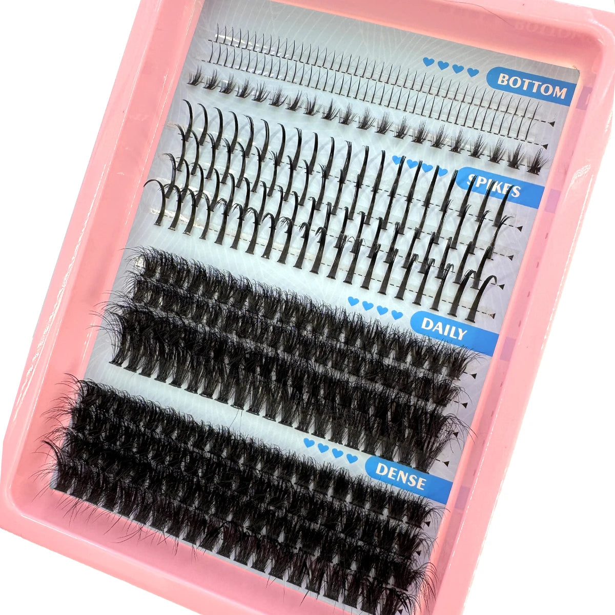 NEW Arrivals 15 Rows Lash Clusters Spikes Eyelash Extensions Spiky Lashes Extension Thick Individual Cluster Lashes with Spikes & Bottom Lashes Women Cosmetic Accessories